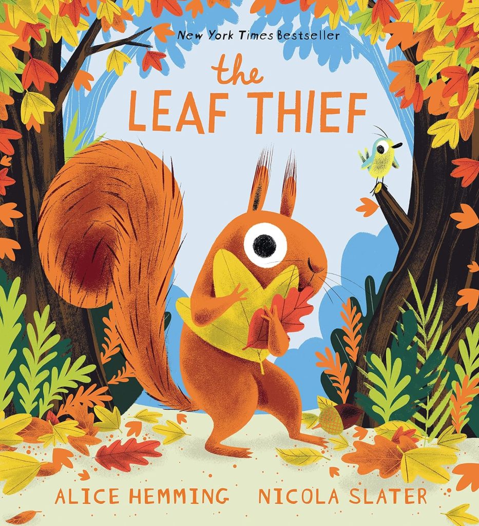 Fall themed books including Fletcher and the Falling Leaves and The LEaf Theif