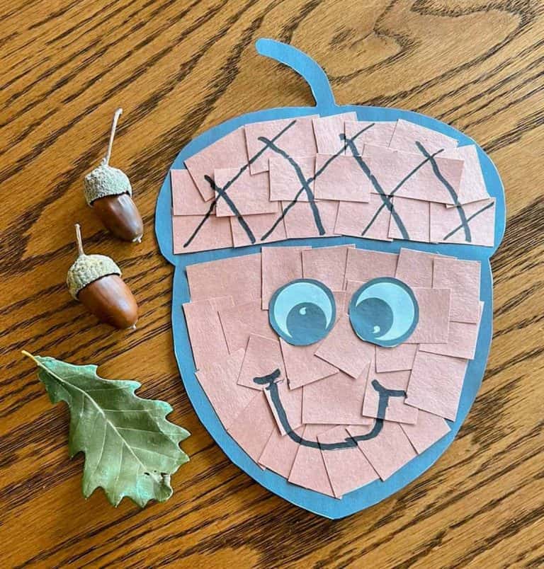 Acorn Craft For Kids With Free Printable Template