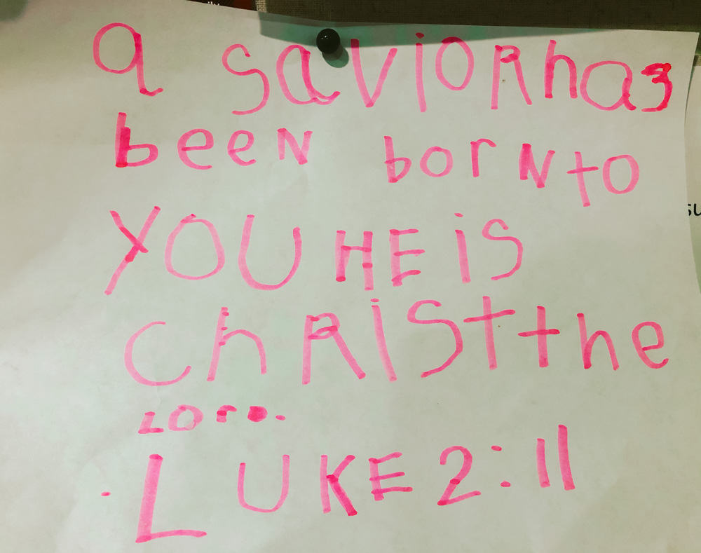 Luke 2:11 written by child