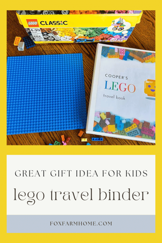 pinterest pin for lego travel binder