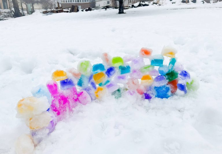 Make Colorful Ice Sculptures with Colored Ice Blocks - Fox Farm Home