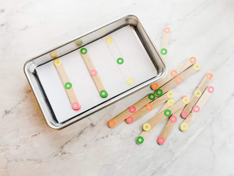 Fun Popsicle Stick Pattern Activity For Kids