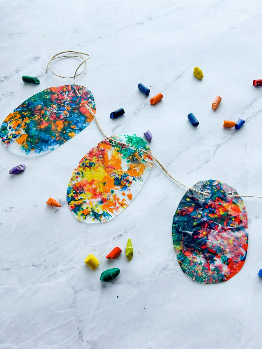 Crayon Suncatcher Wax Paper Melted Crayon Art Fox Farm Home