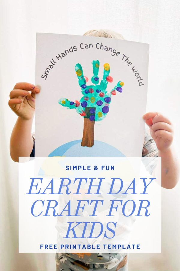 Earth Day Handprint Craft For Kids Pinterest Pin