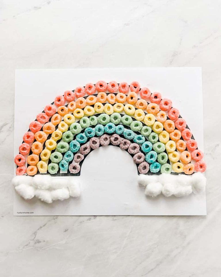 Fruit Loops Rainbow Craft A Color Matching Activity Fox Farm Home