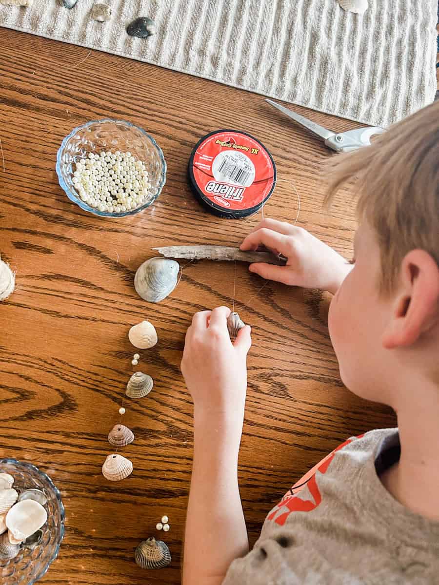 How To Make A Seashell & Bead Wind Chime - Fox Farm Home