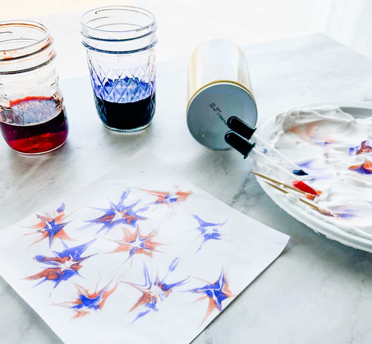 Shaving Cream Fireworks 4th of July Craft For Kids Fox Farm Home