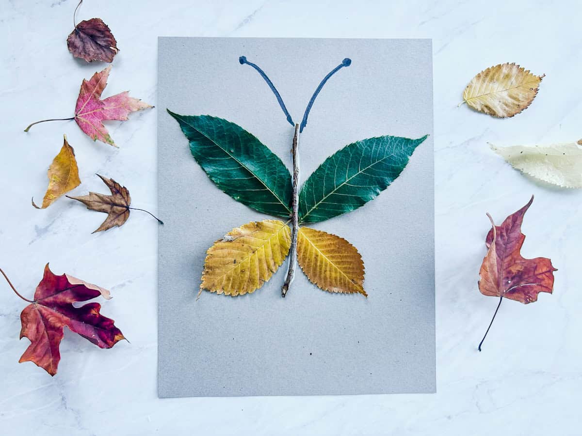 Leaf Art Butterfly Nature Craft For Kids Fox Farm Home