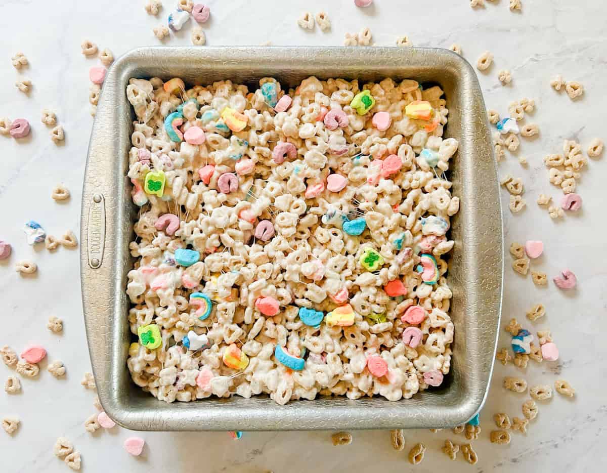 Lucky Charms Rice Krispie Treats - Fox Farm Home