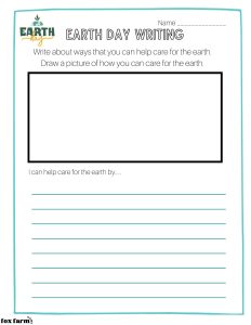 Earth Day writing worksheet