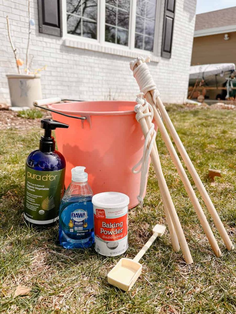 materials for DIY giant bubble solution