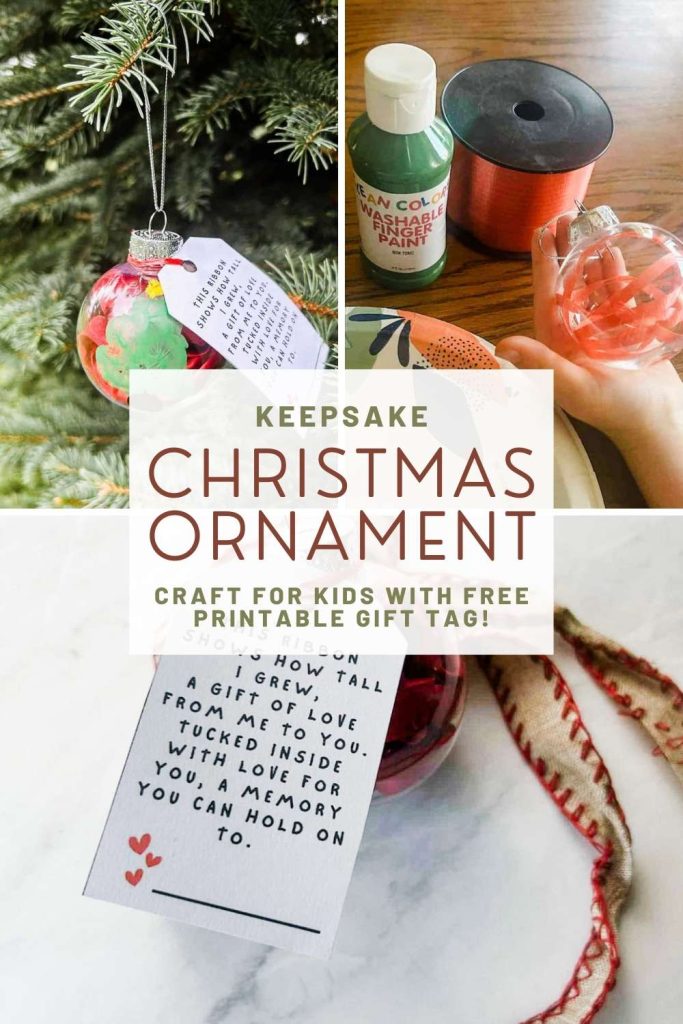 Pinterest pin for keepsake Christmas Ornament craft