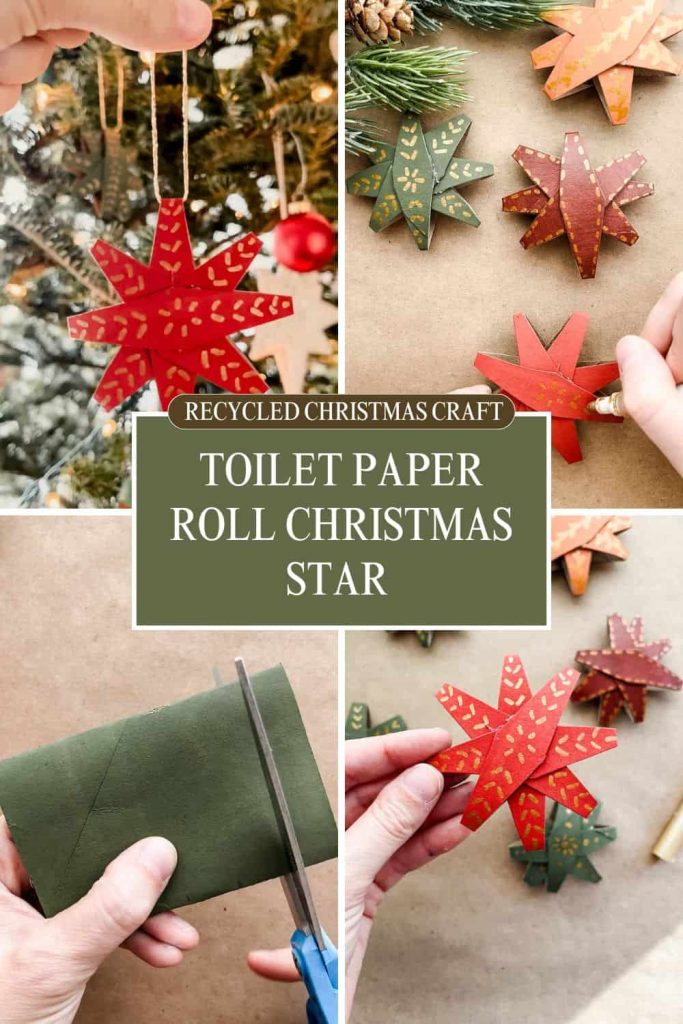 pinterest pin for toilet paper roll christmas stars