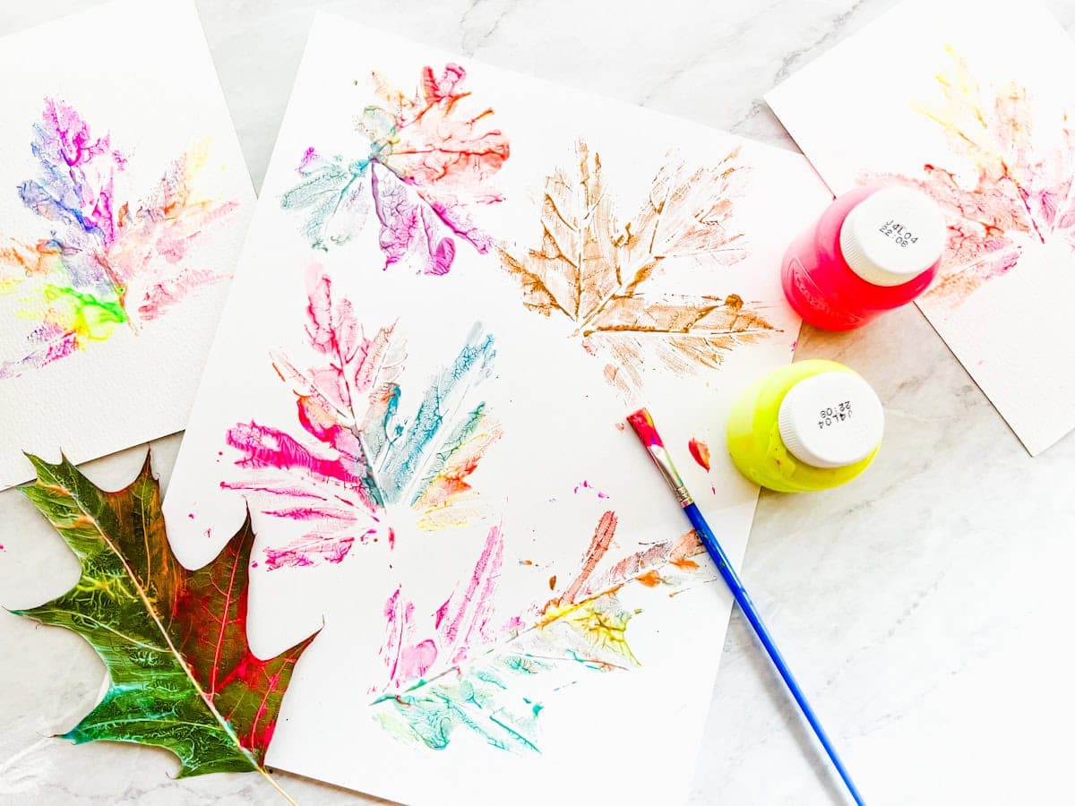 Leaf Printing A Colorful Leaf Art Activity For Kids Fox Farm Home Leaf Printing A Colorful Leaf Art Activity For Kids Fox Farm Home