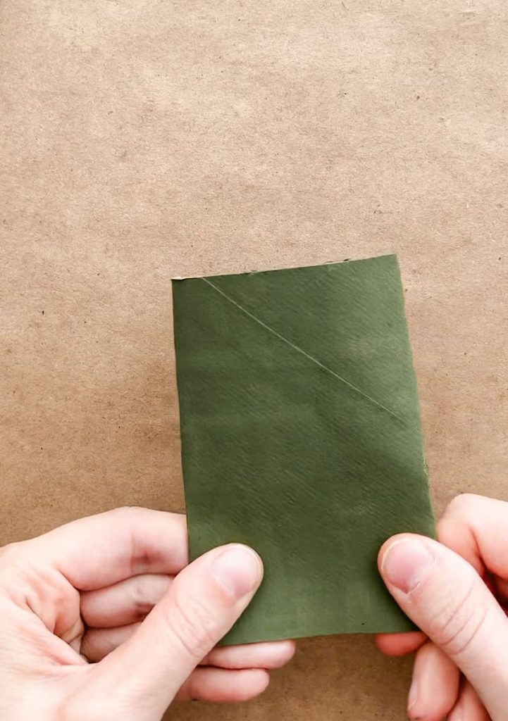 flattened green tp roll 