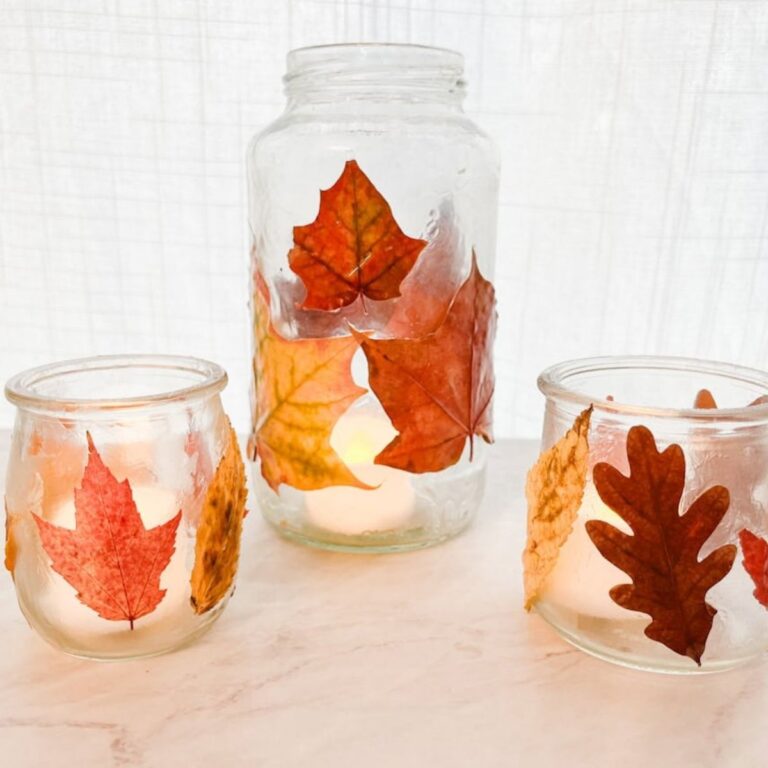 How To Make Fall Leaf Lanterns