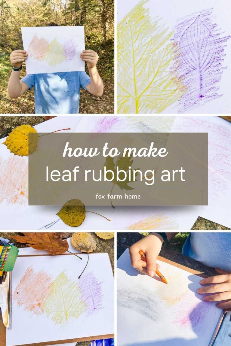 How To Make Leaf Rubbing Art With Crayons - Fox Farm Home