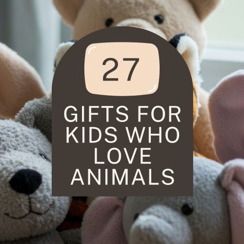 Pinterest Pin for 25 gifts for kids who love animals