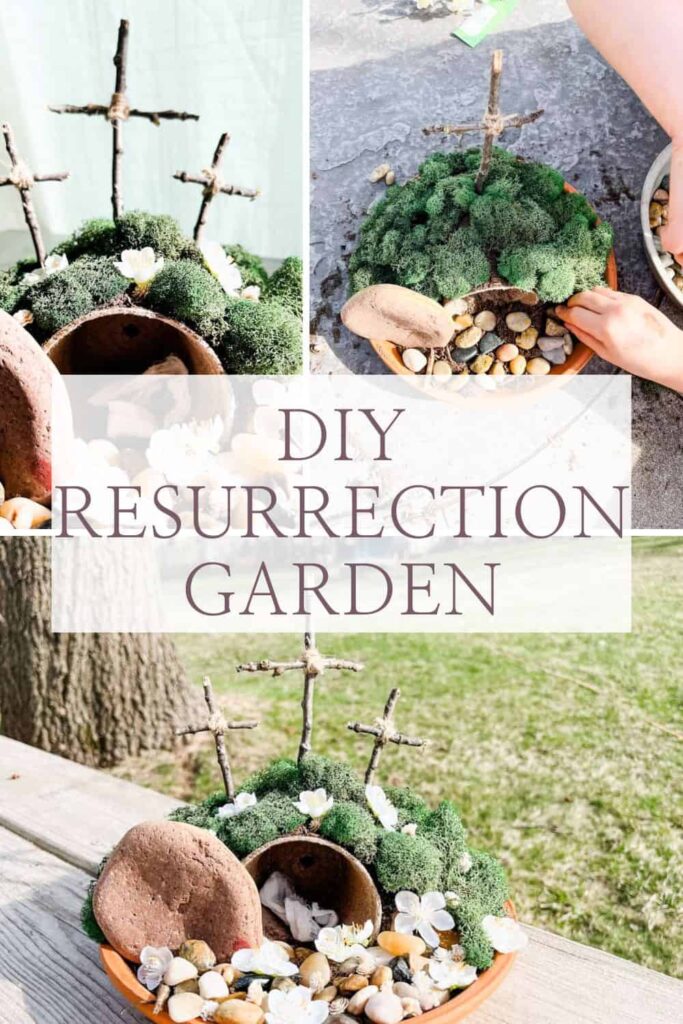 pinterest pin for DIY resurrection garden
