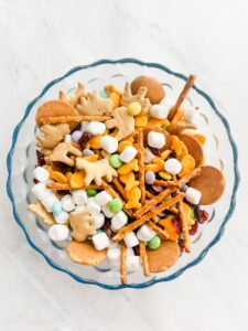 bowl full of the easter story snack mix