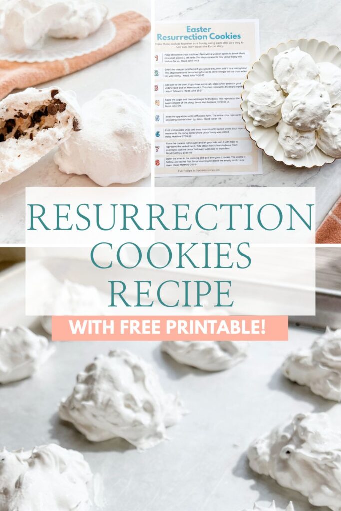 pinterest pin for Easter resurrection cookies