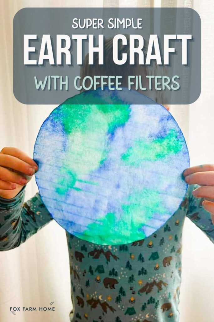 Pinterest Pin for Earth craft with coffee filters